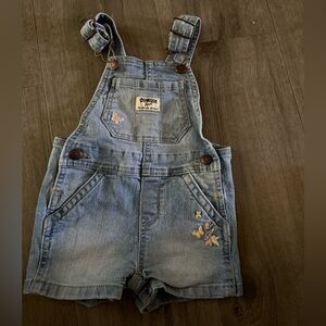 OshKosh B'gosh Light Blue Denim Kids Overalls with Embroidery